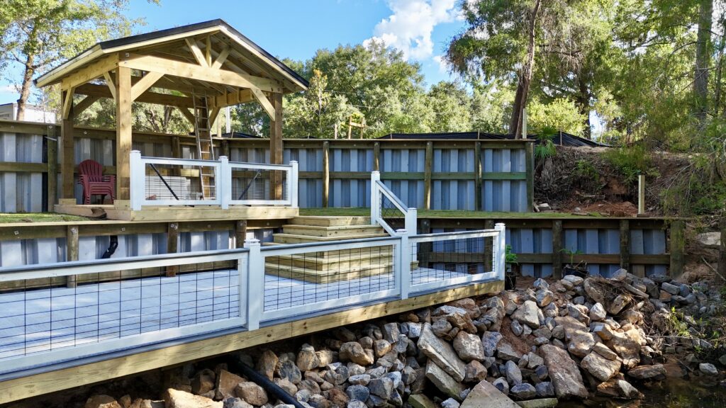 Beautiful Deck with staircase and gazebo